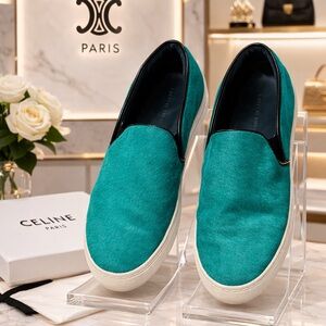 Celine Textured Slip-On Sneakers pony hair (calfskin) Size 40